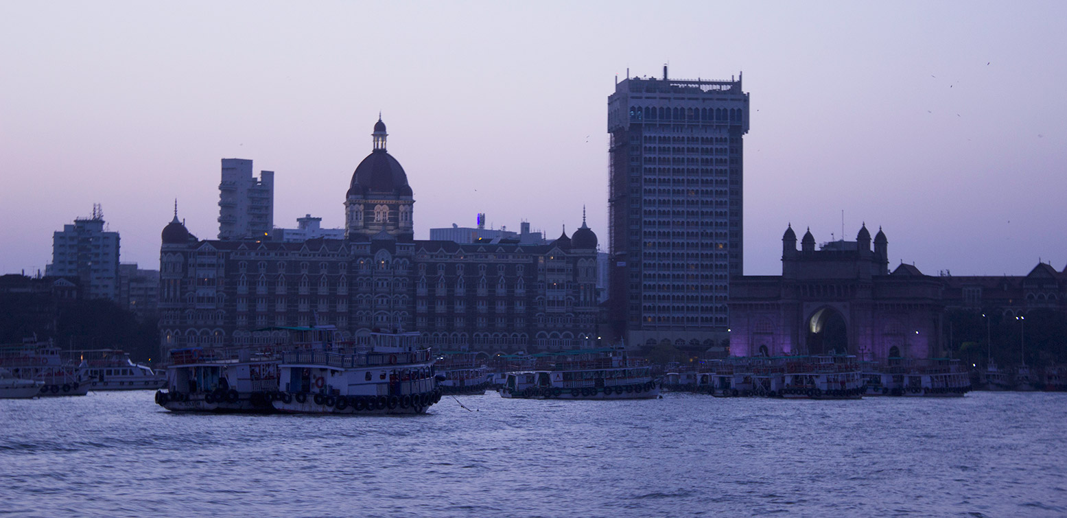 Hotel Taj and Gateway of India from sea
